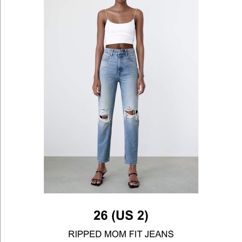 Brand new with tags - Ripped Zara Mom Jeans